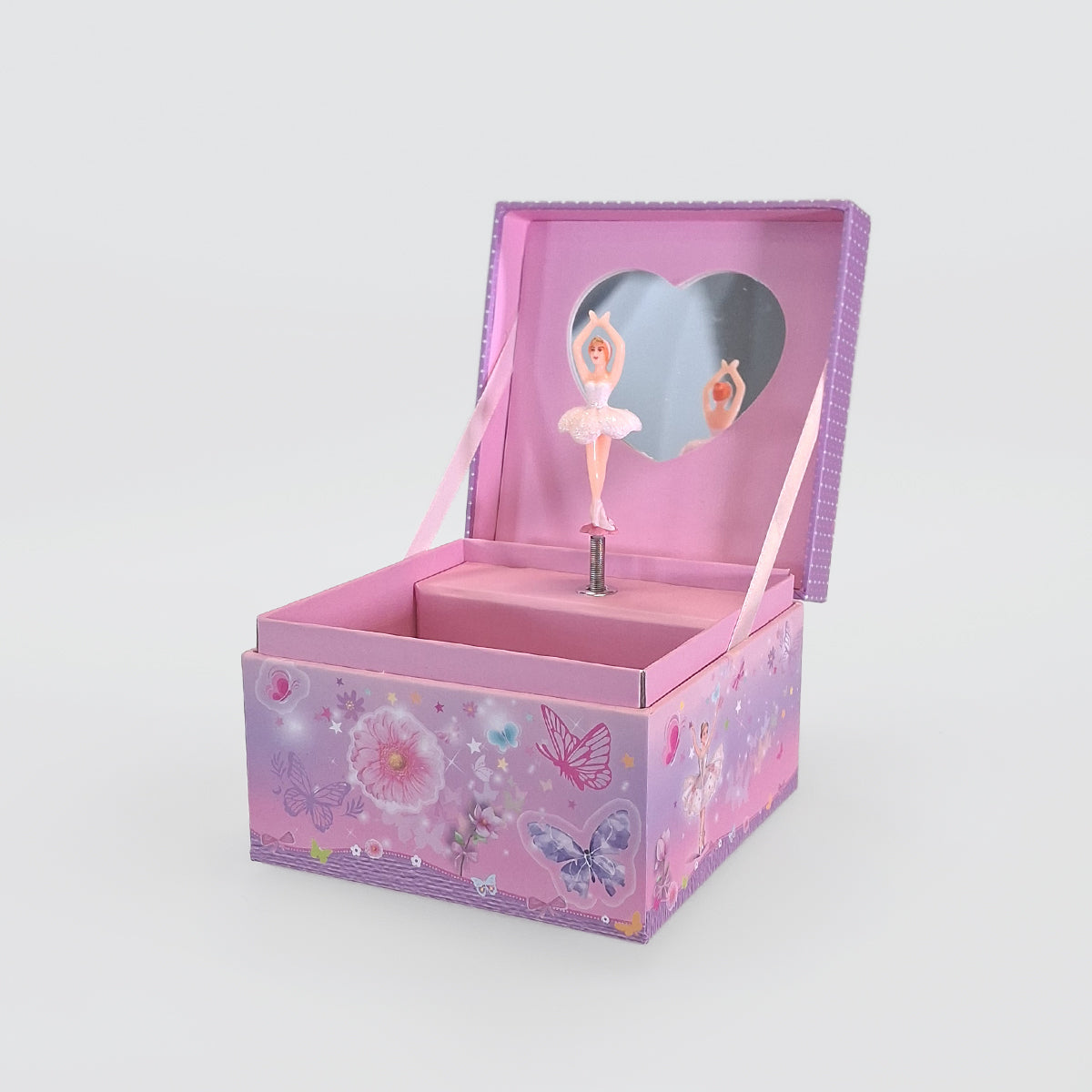 Square Music Box - 'Pink Ballerina'