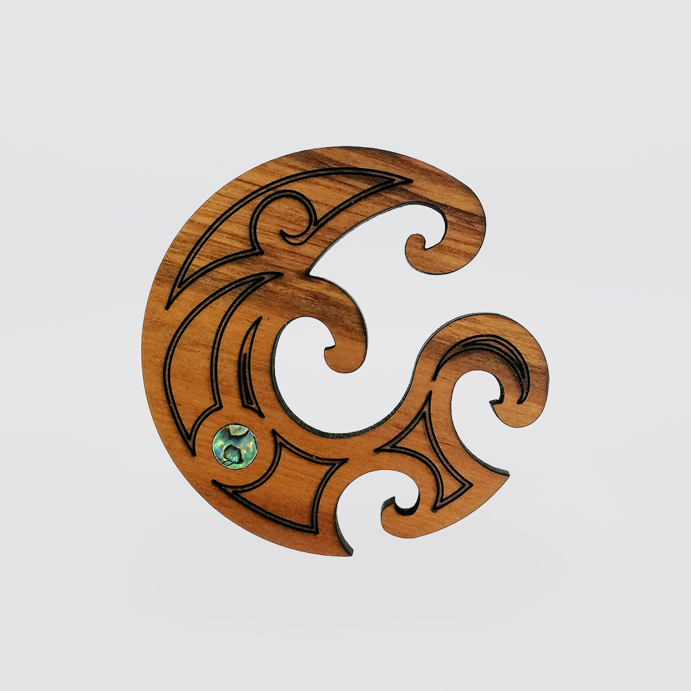 Wooden Koru 'Twin' Coasters - Set/4