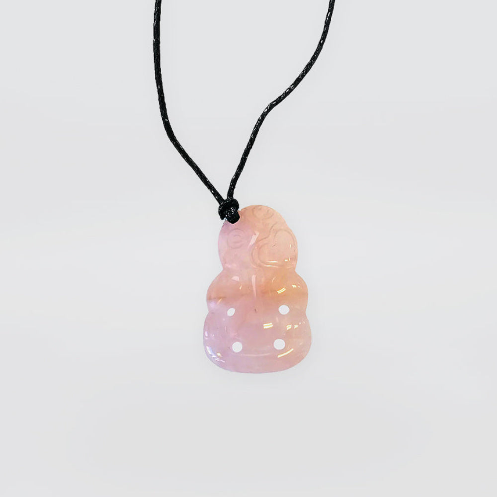 Rose Quartz Necklace - 'Hei Tiki'