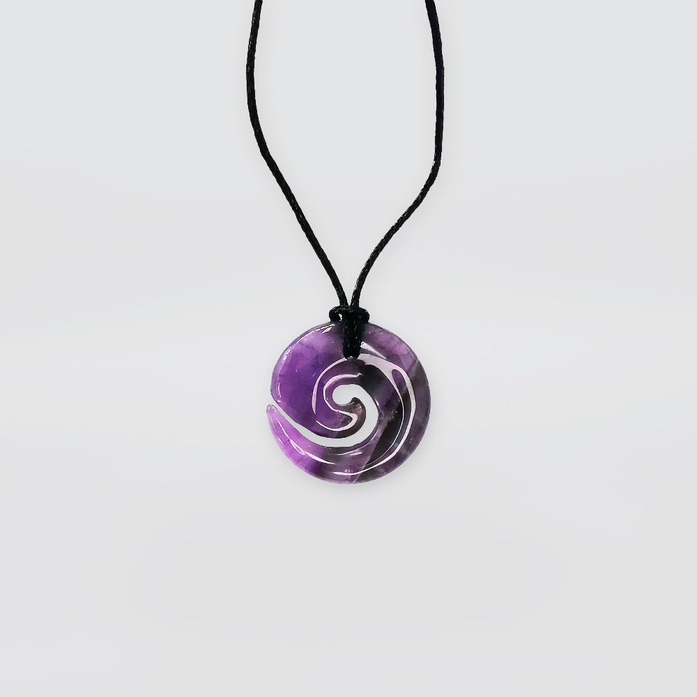 Amethyst Necklace - 'Koru'