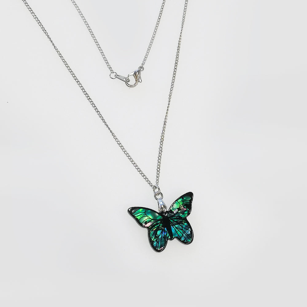 Paua Pendant - Small Butterfly