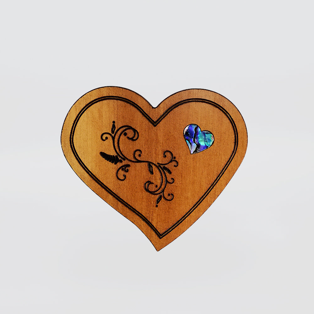 Heart Trinket Box - Paua Inlay