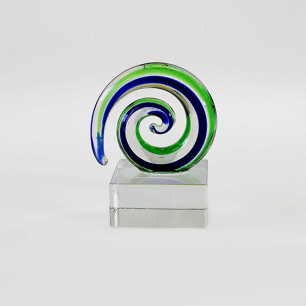 Glass Koru Spira Decor - 7cm
