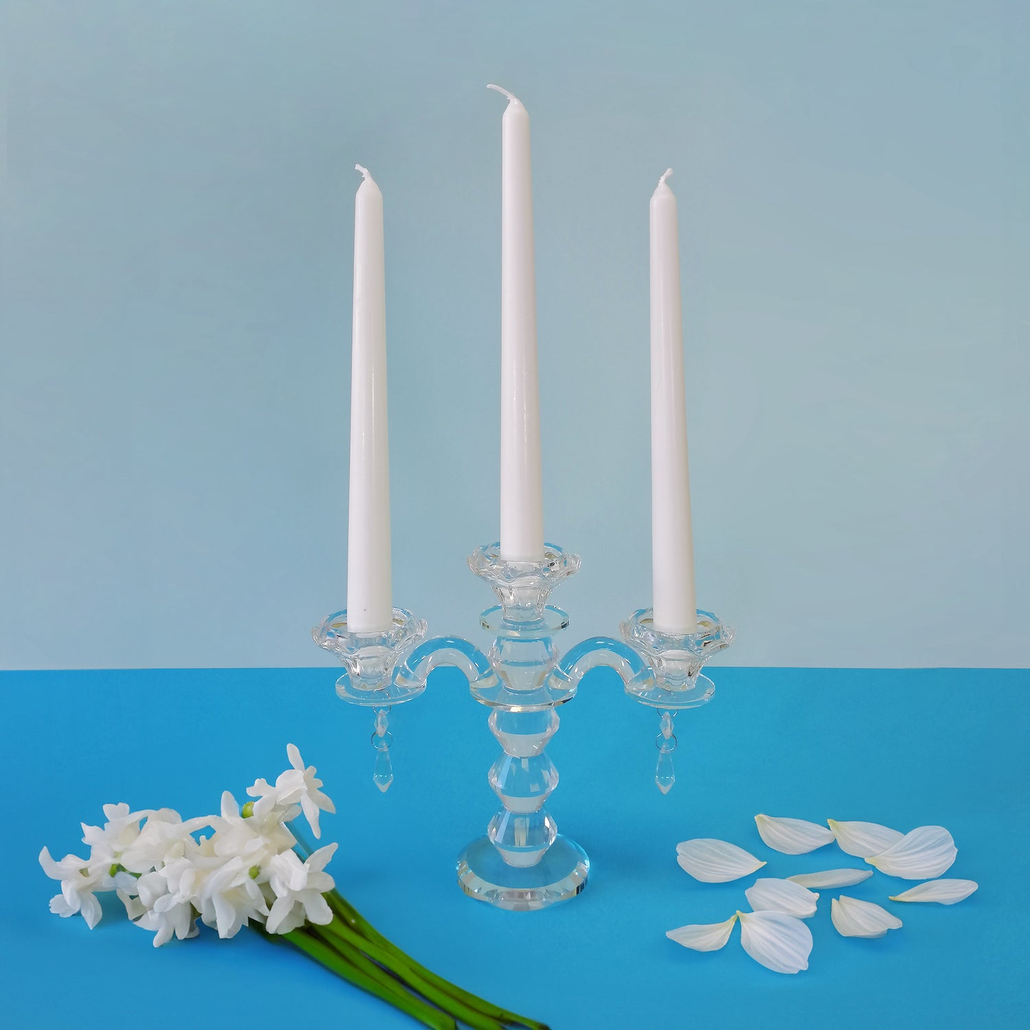 Glass Candelabrum Stand