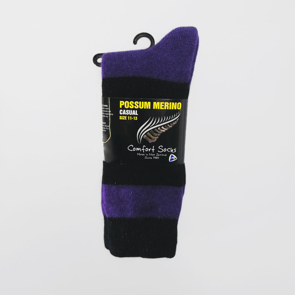 Possum Merino Socks - Casual Stripes