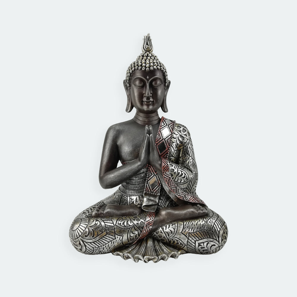 Buddha Praying - Silver & Rose Gold - 35cm