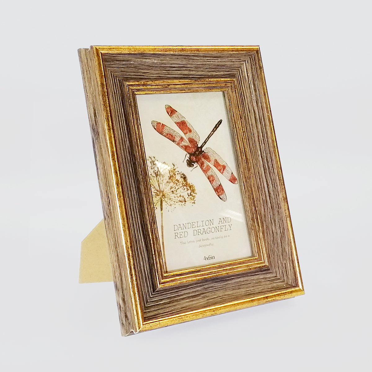 Brown Gold Edge Wooden-Look Frame