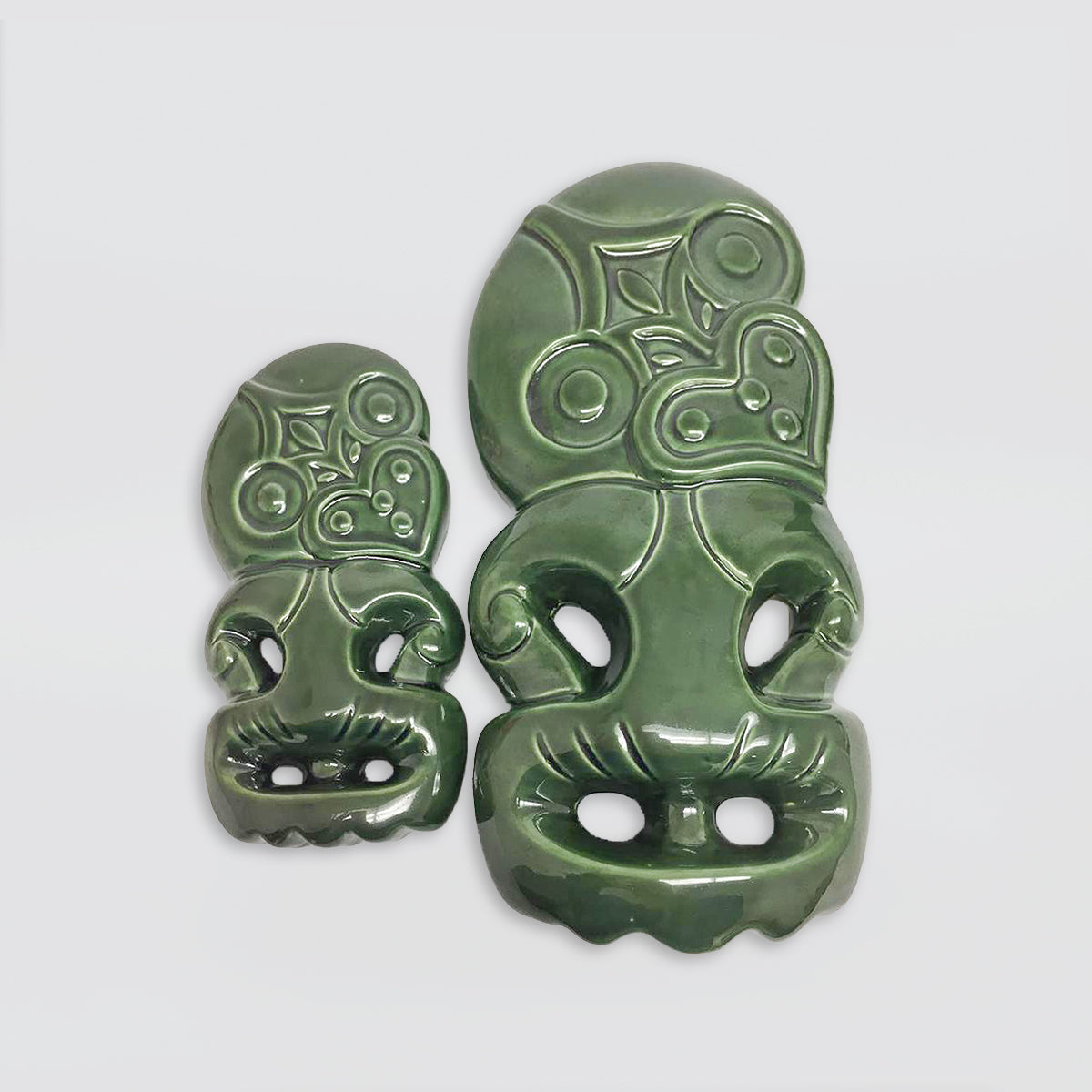 Green Ceramic Tikis