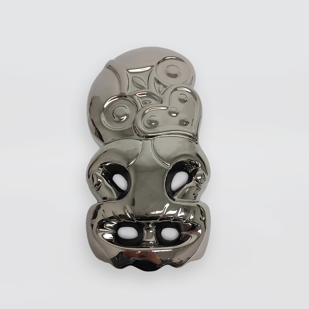 SIlver Ceramic Wall Tikis