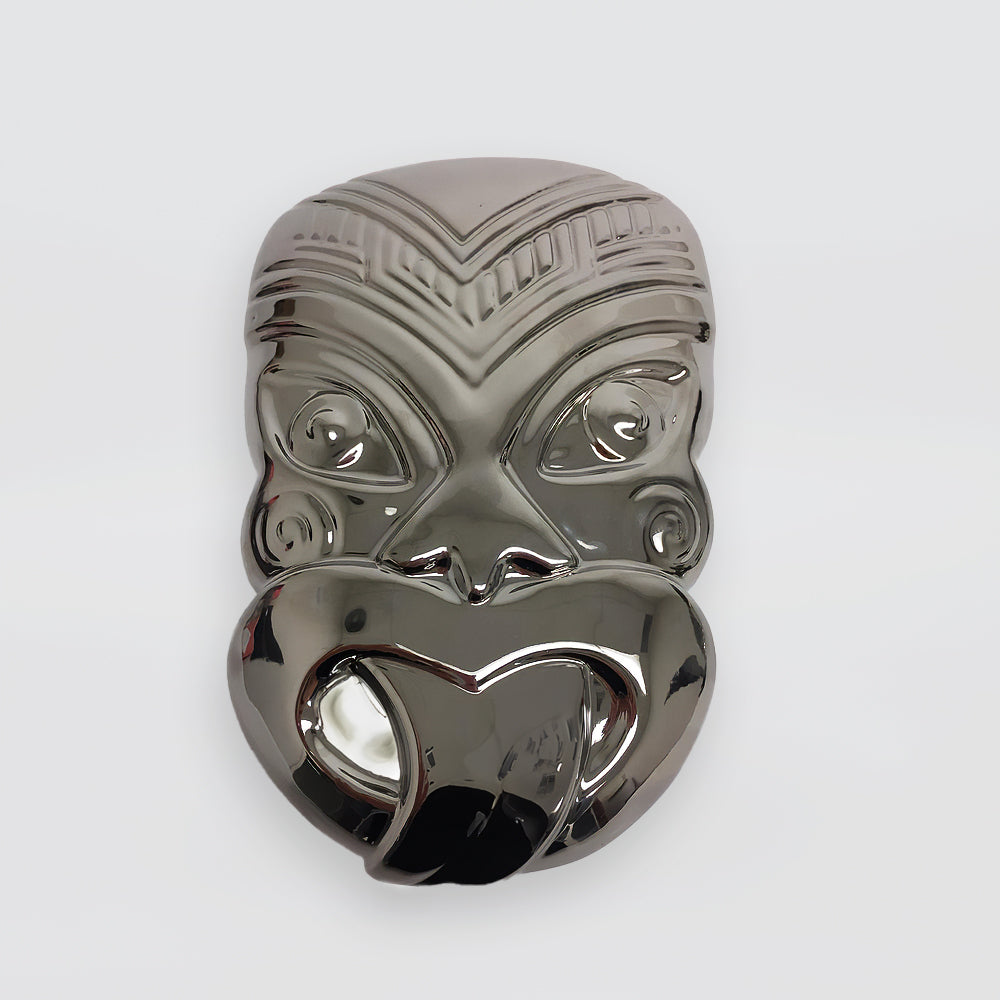 SIlver Ceramic Wall Taniwha - 25cm