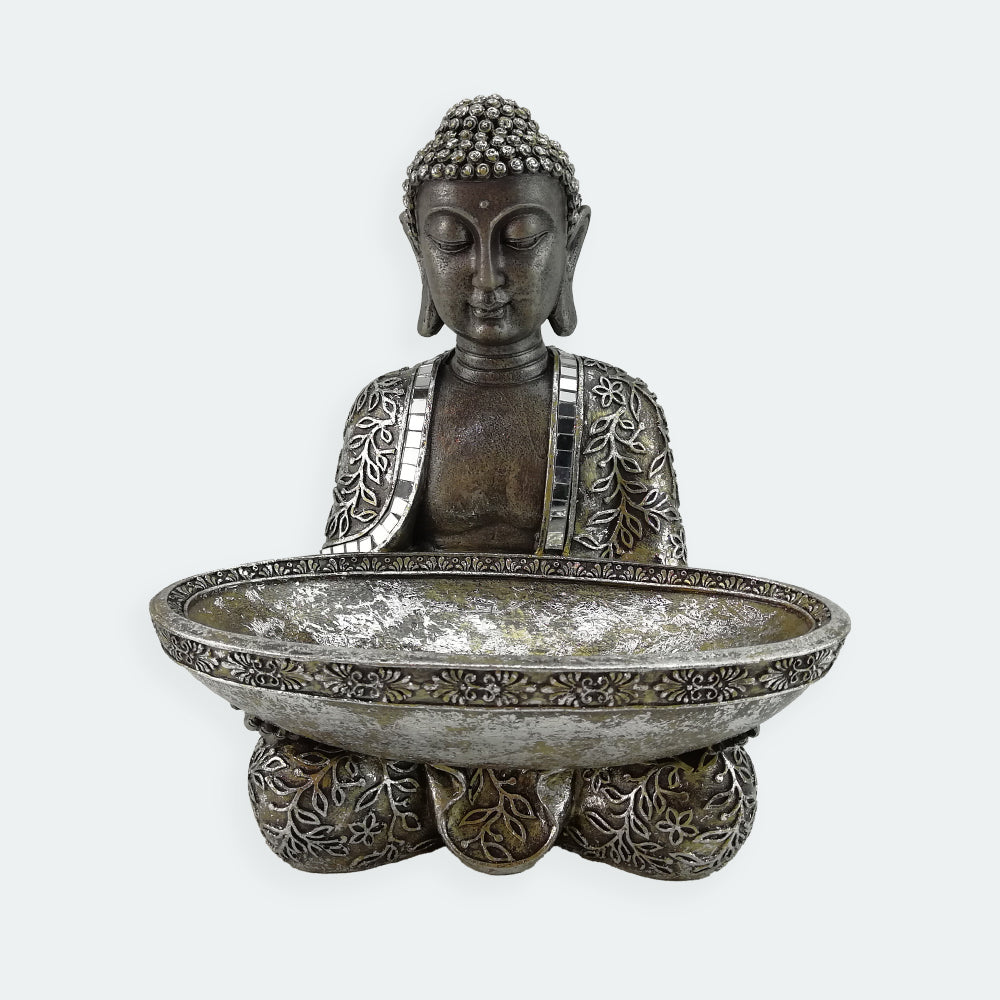 Buddha Holding a Plate - Silver