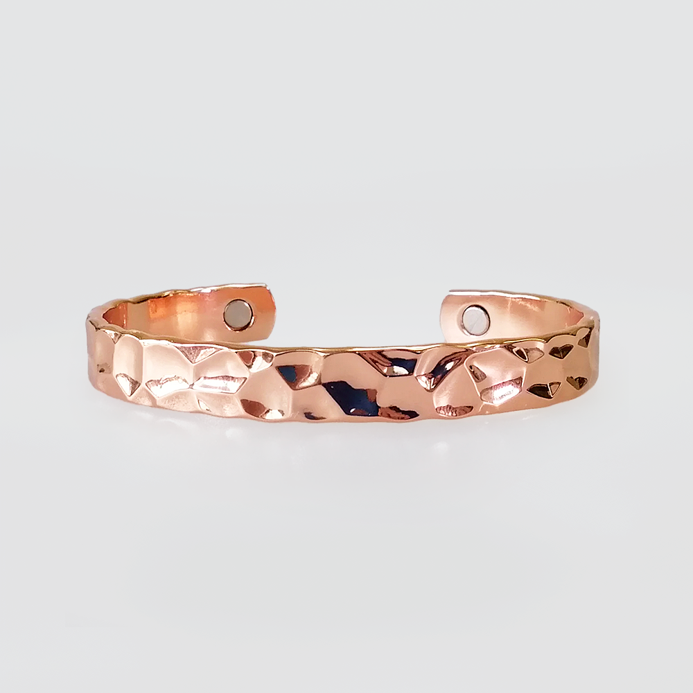 Beaten Copper Bracelets - Polished/Vintage