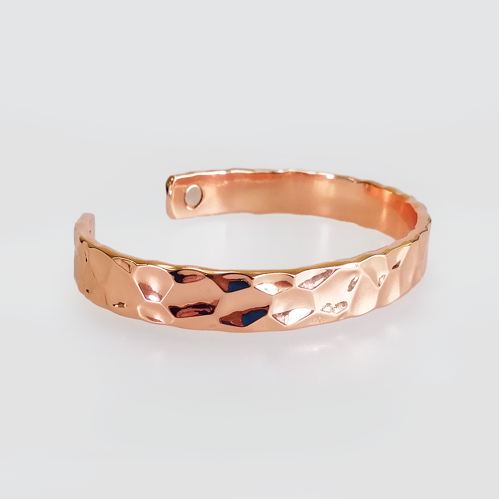 Beaten Copper Bracelets - Polished/Vintage