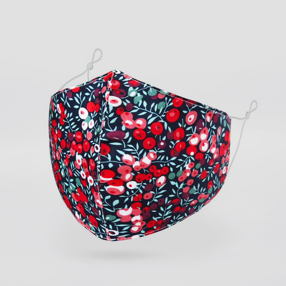 Face Cover Mask - Red Berries