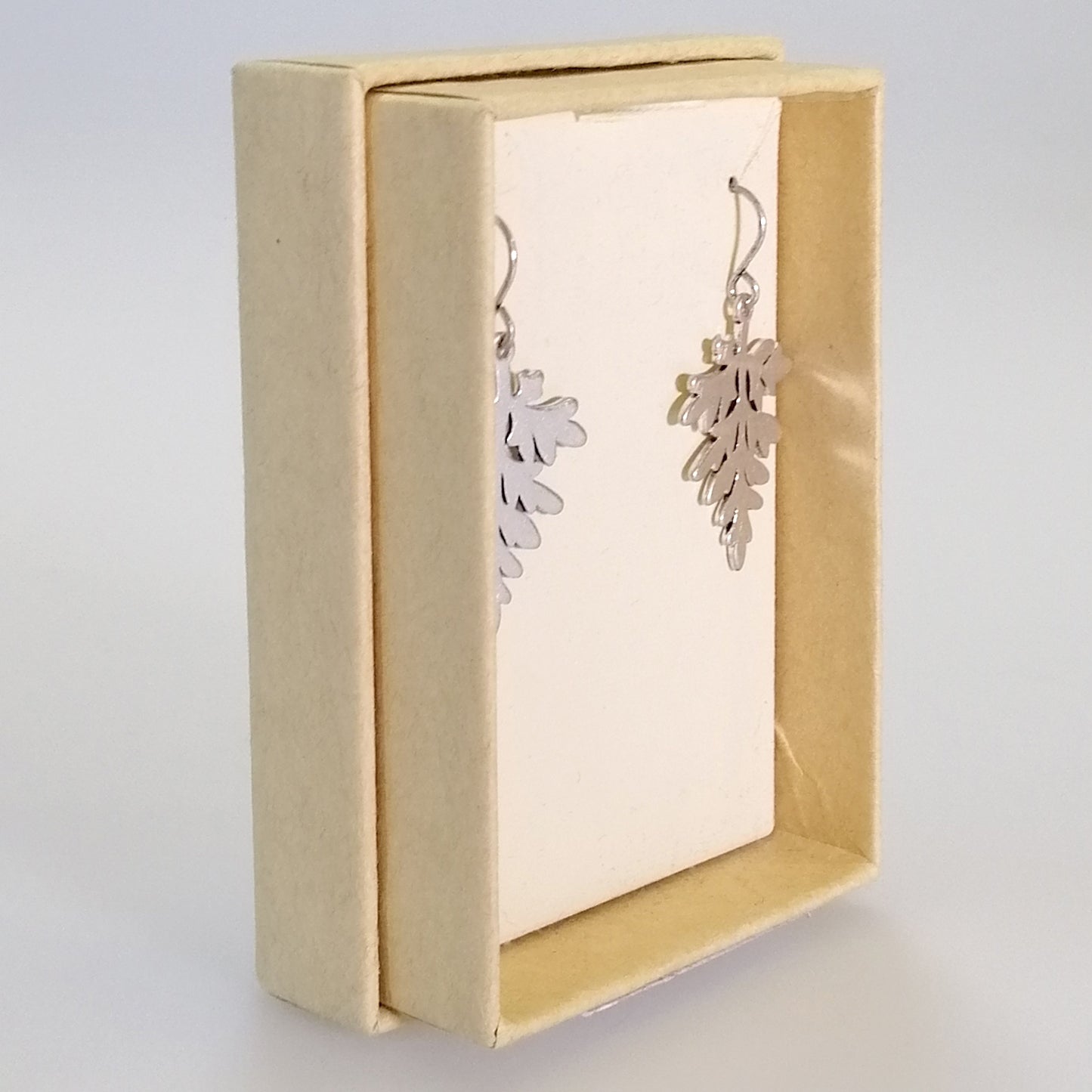 Kiwicraft - Oxidised Silver Fern Earrings