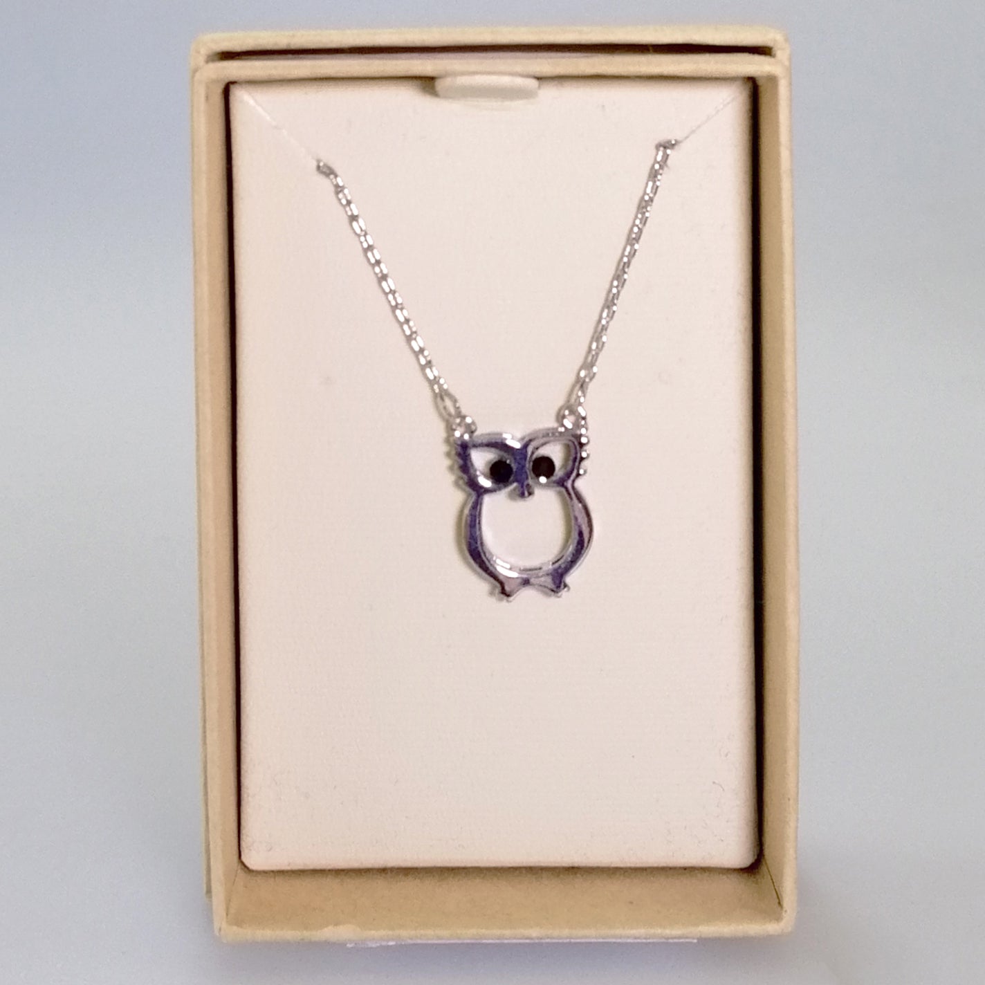 Kiwicraft - Rhodium Owl Necklace