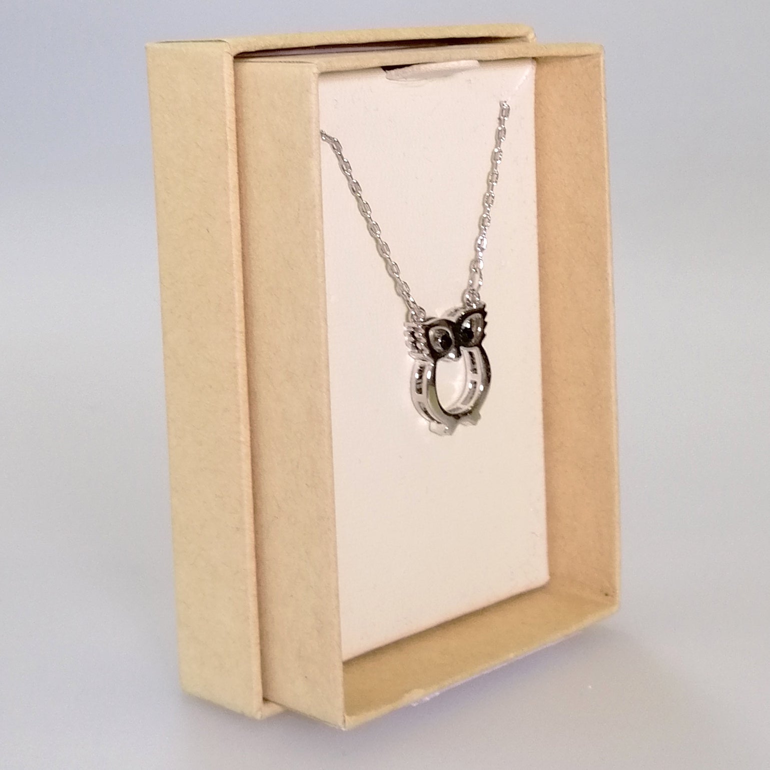 Kiwicraft - Rhodium Owl Necklace