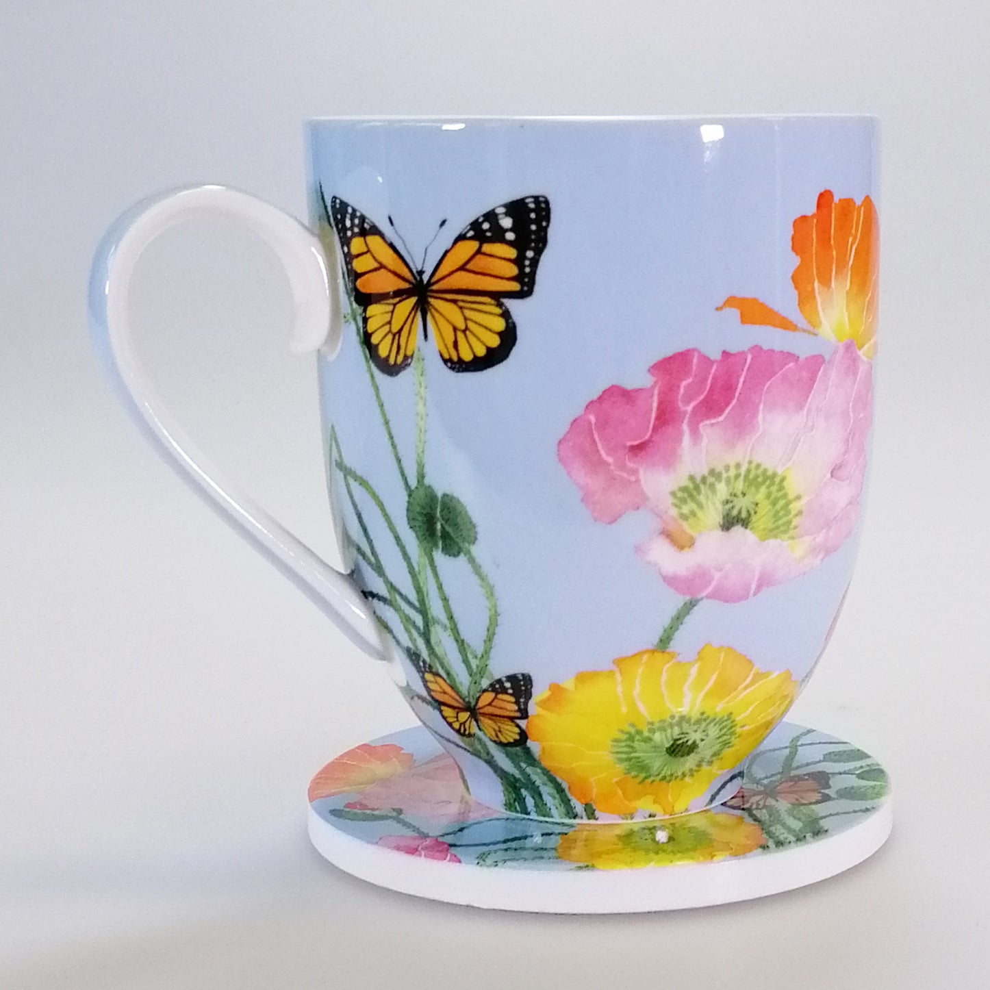 Posey Mug & Coaster Set - Poppies