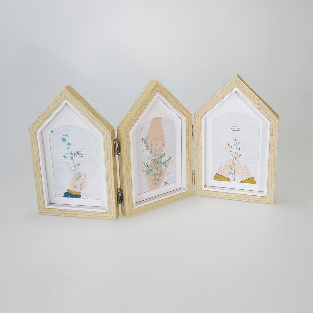 Hinged Wooden Peaked Frame - 3.5x5