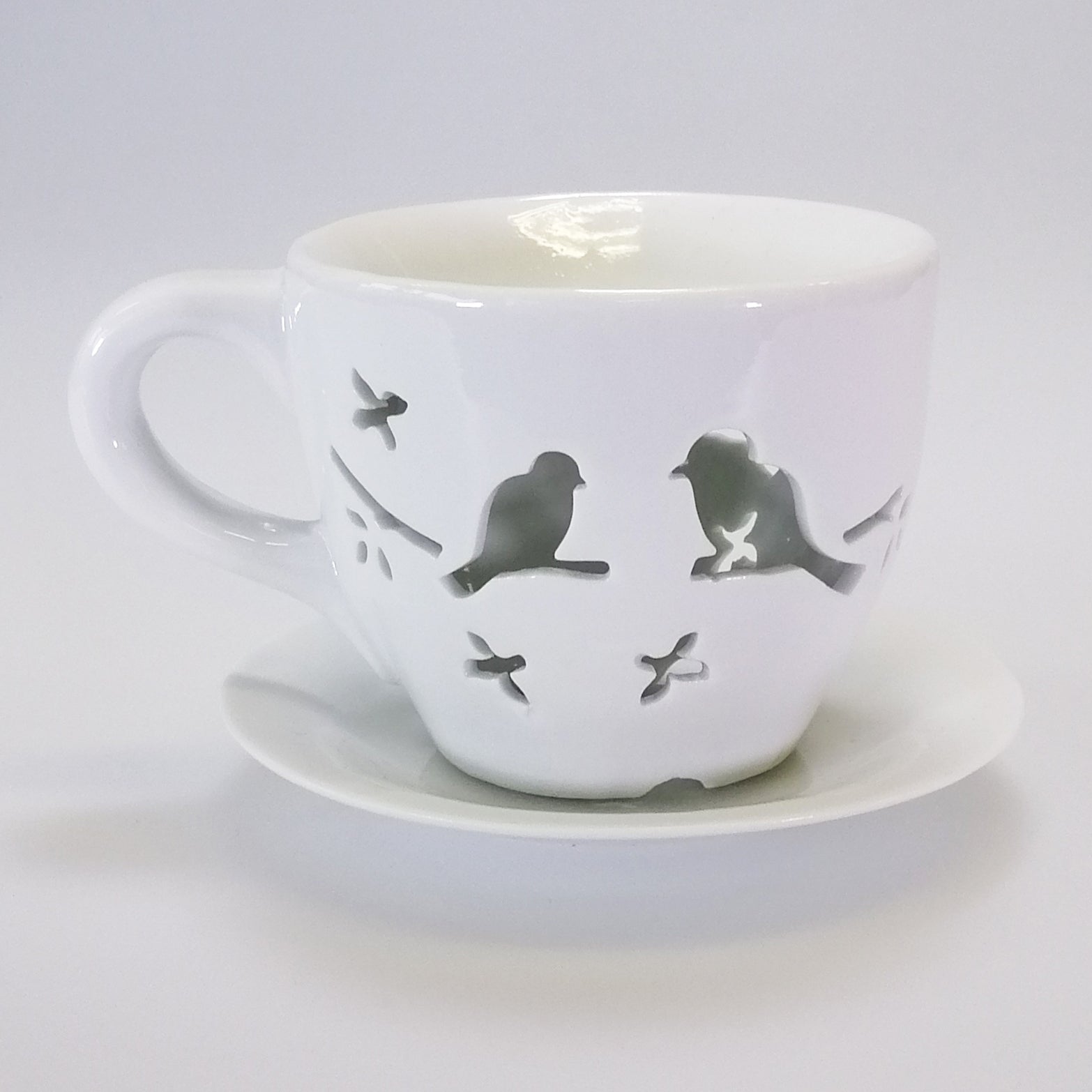 Teacup Style Oil Burner - Birds