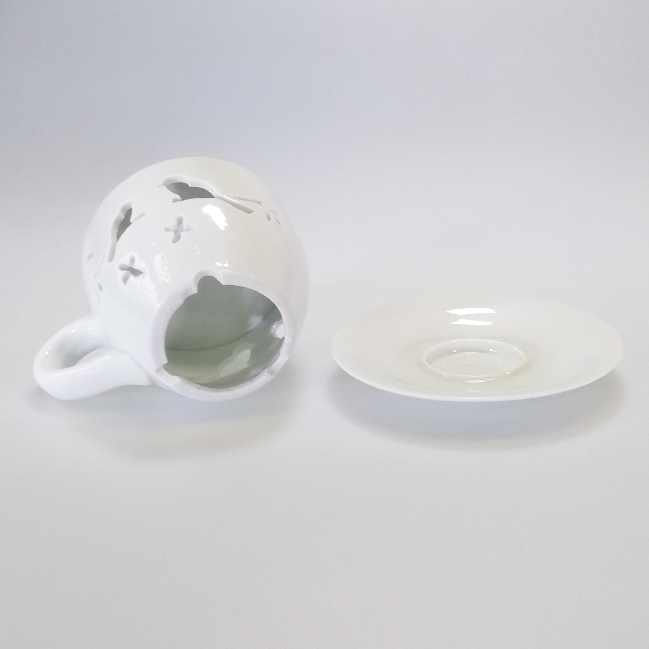 Teacup Style Oil Burner - Birds