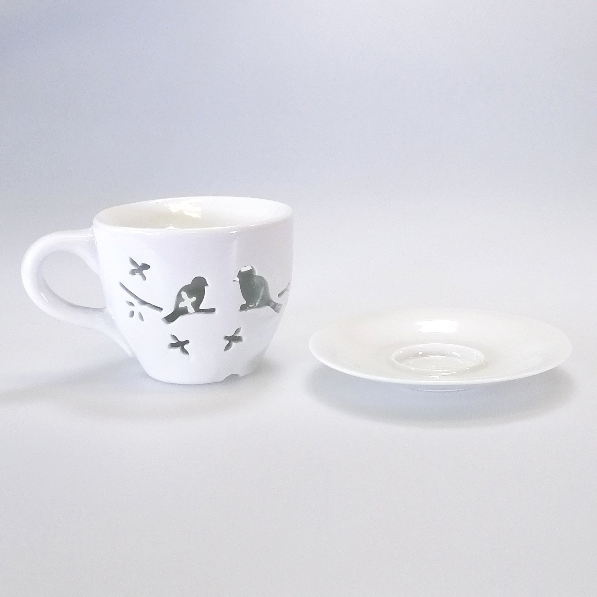 Teacup Style Oil Burner - Birds