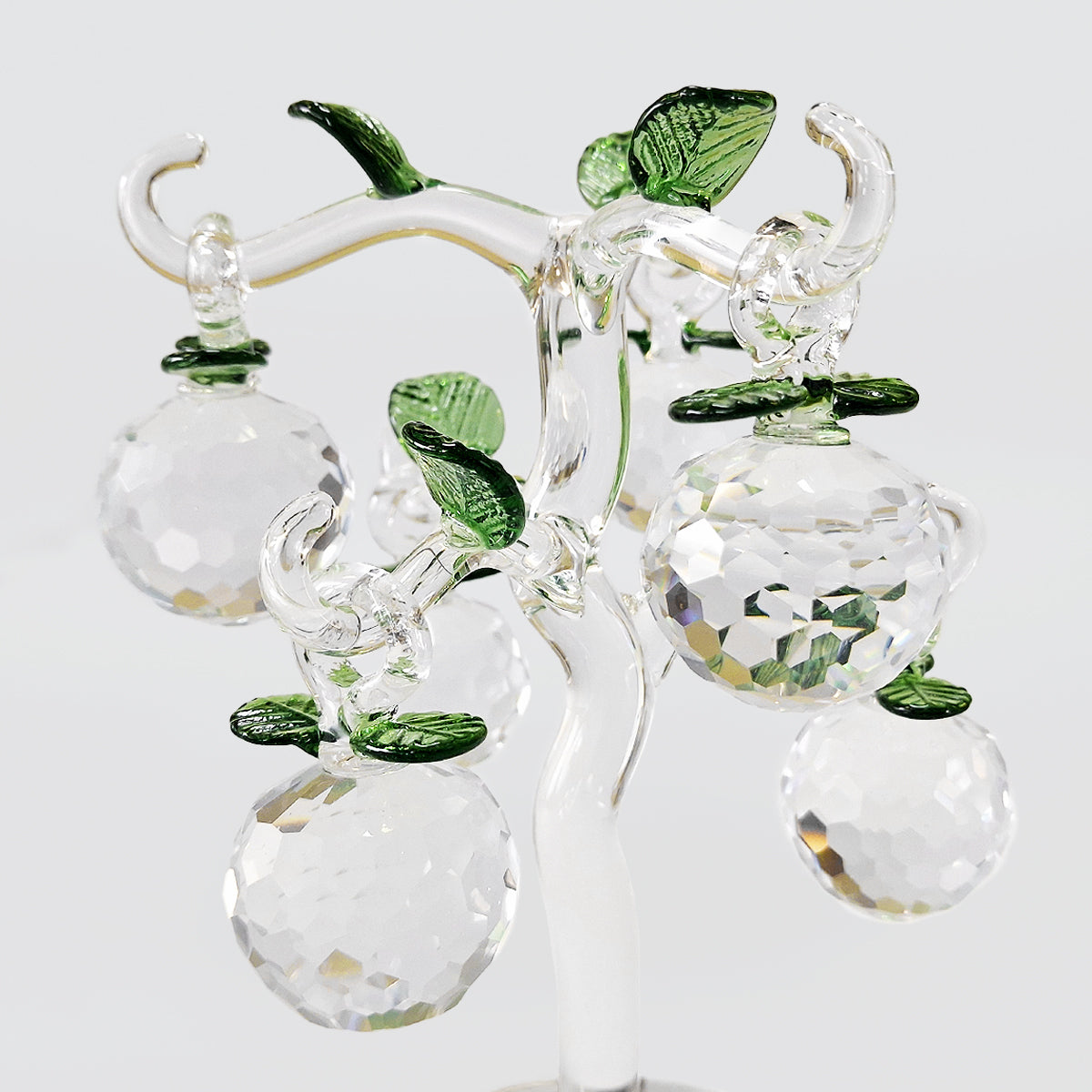 Clear Crystal Glass Apple Tree