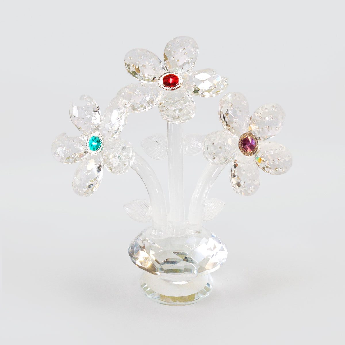 Clear Crystal Triple Flower