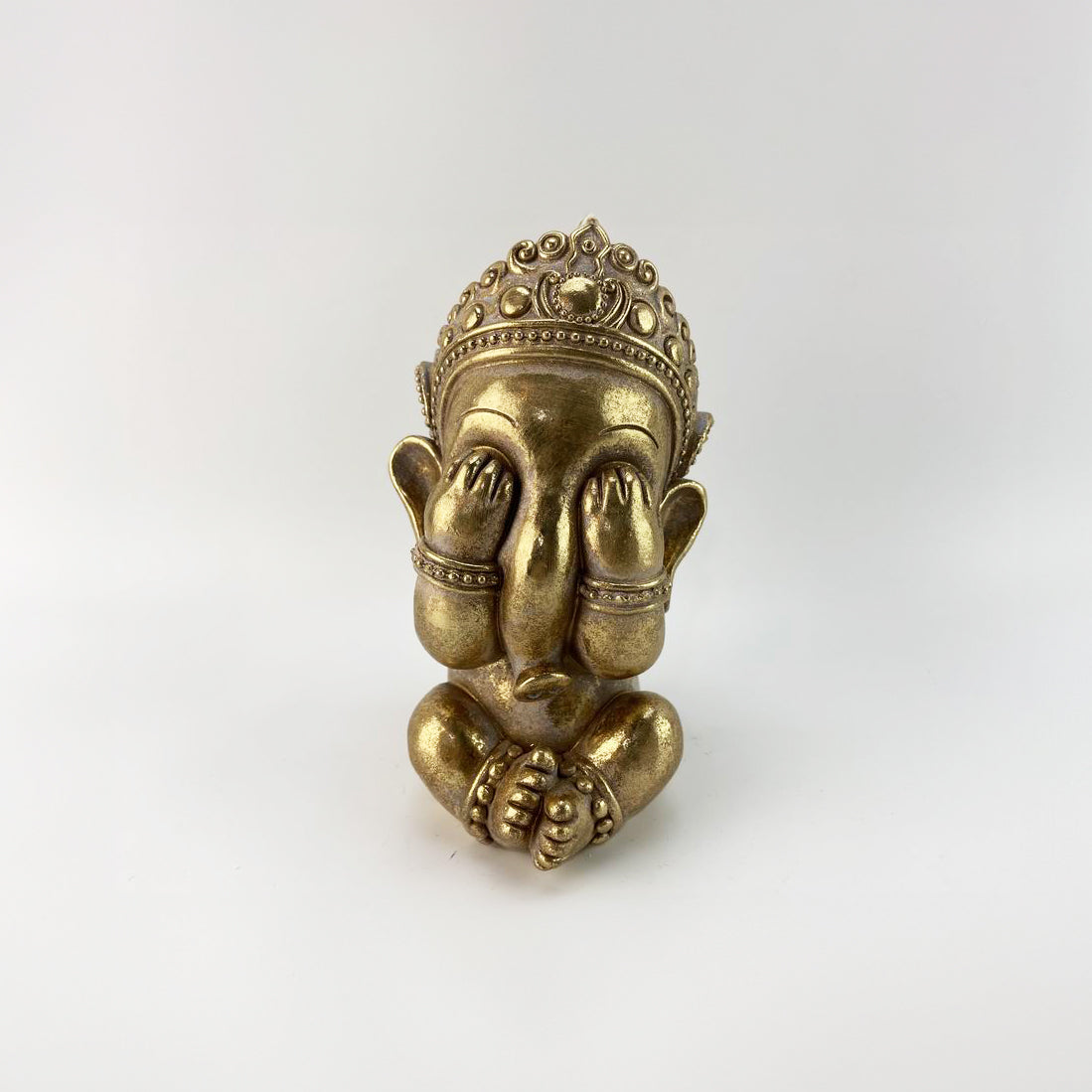 See no Evil, Hear no Evil, Speak no Evil' Elephants - Gold - 15.8cm