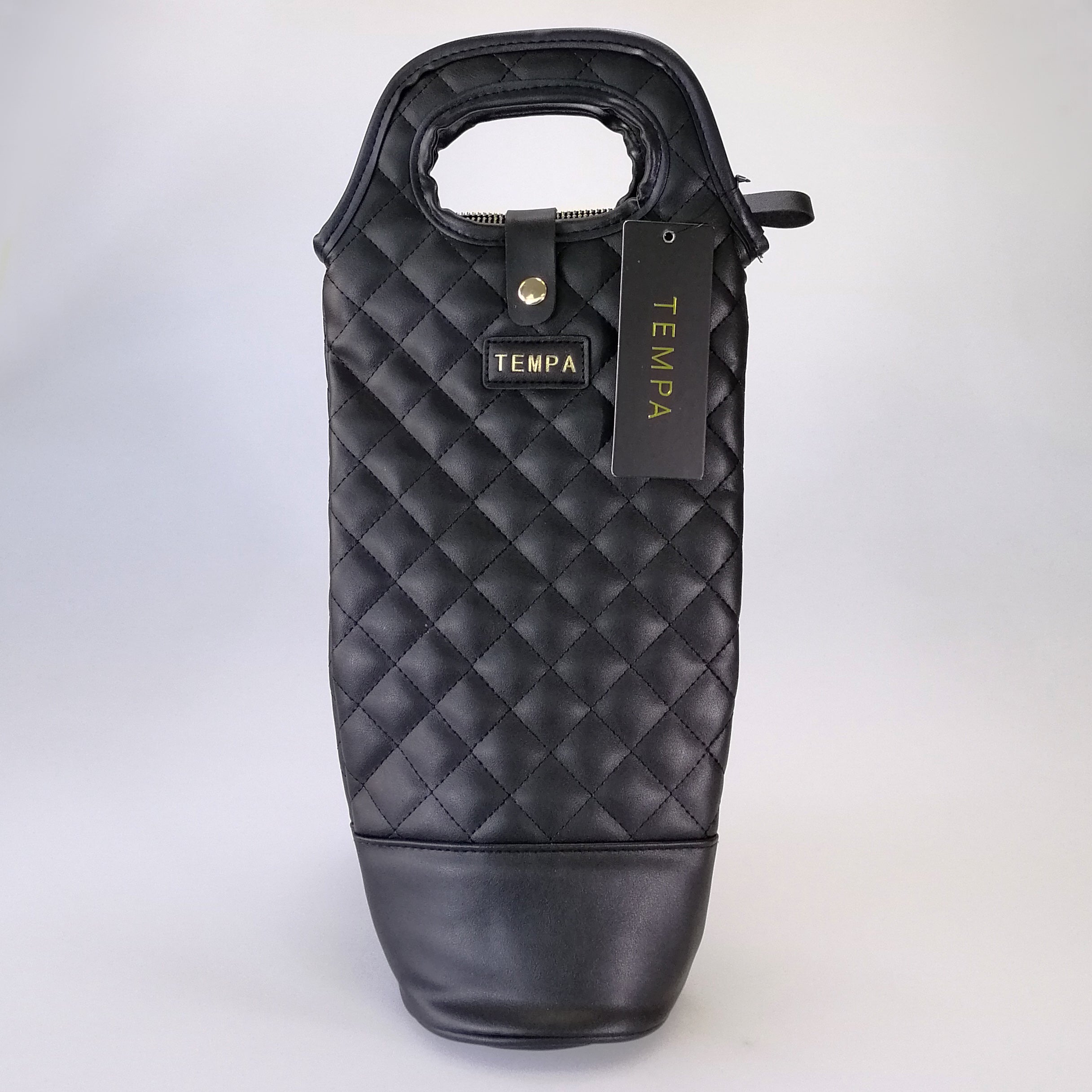 Tempa - Avery Wine Carry Bag - Single - Quilted Black