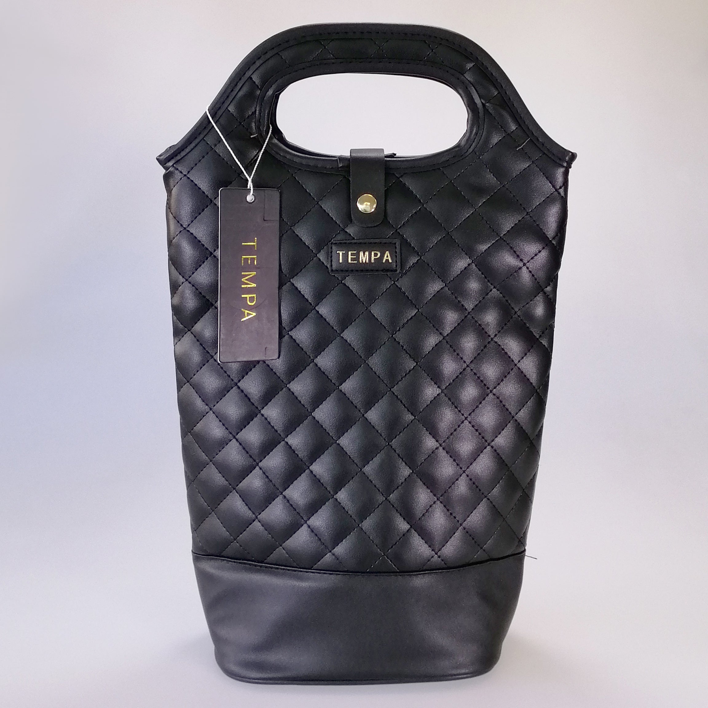 Tempa - Avery Wine Carry Bag - Double - Quilted Black