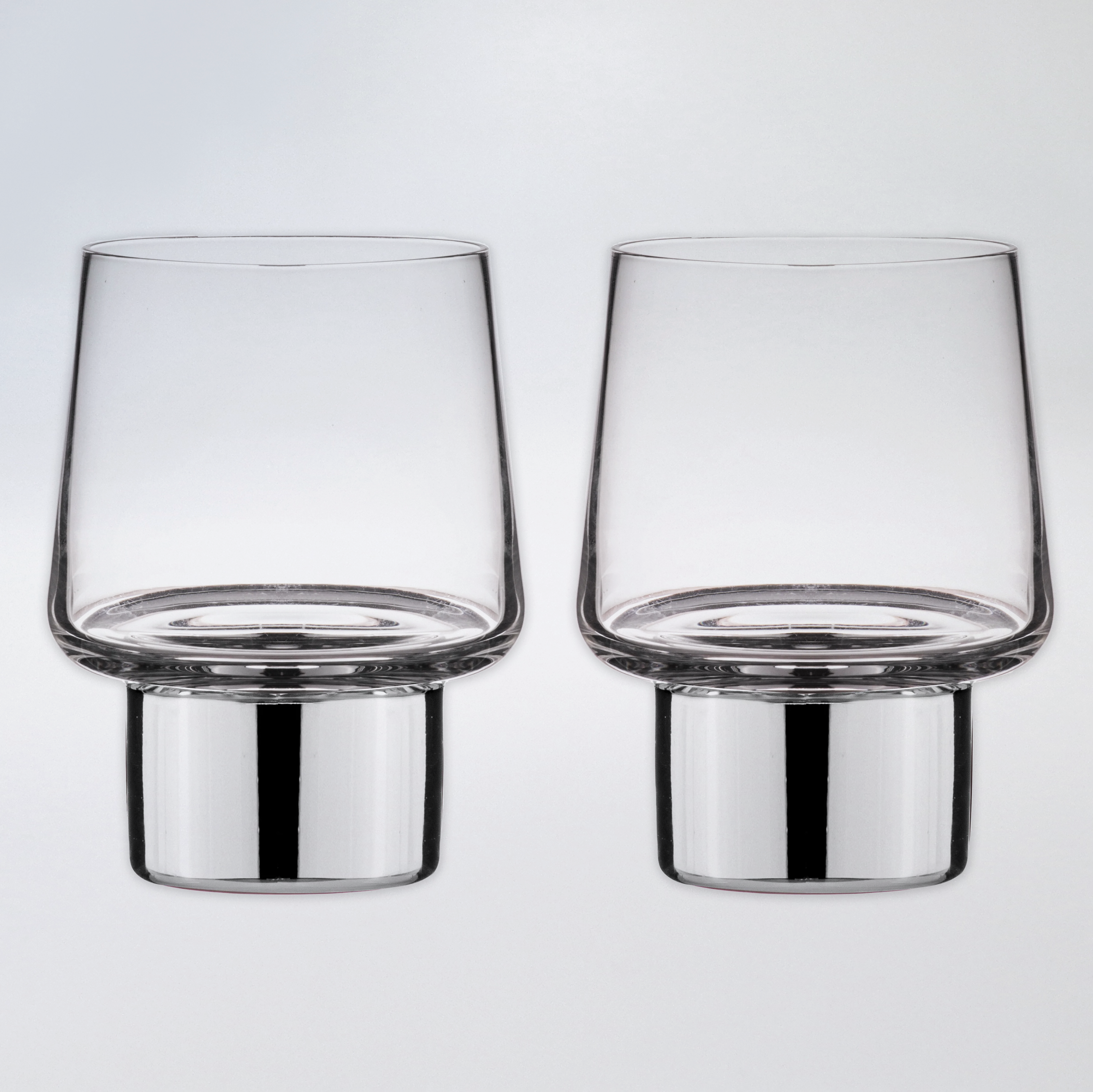 Tempa Aurora Glass Tumbler Set - Silver