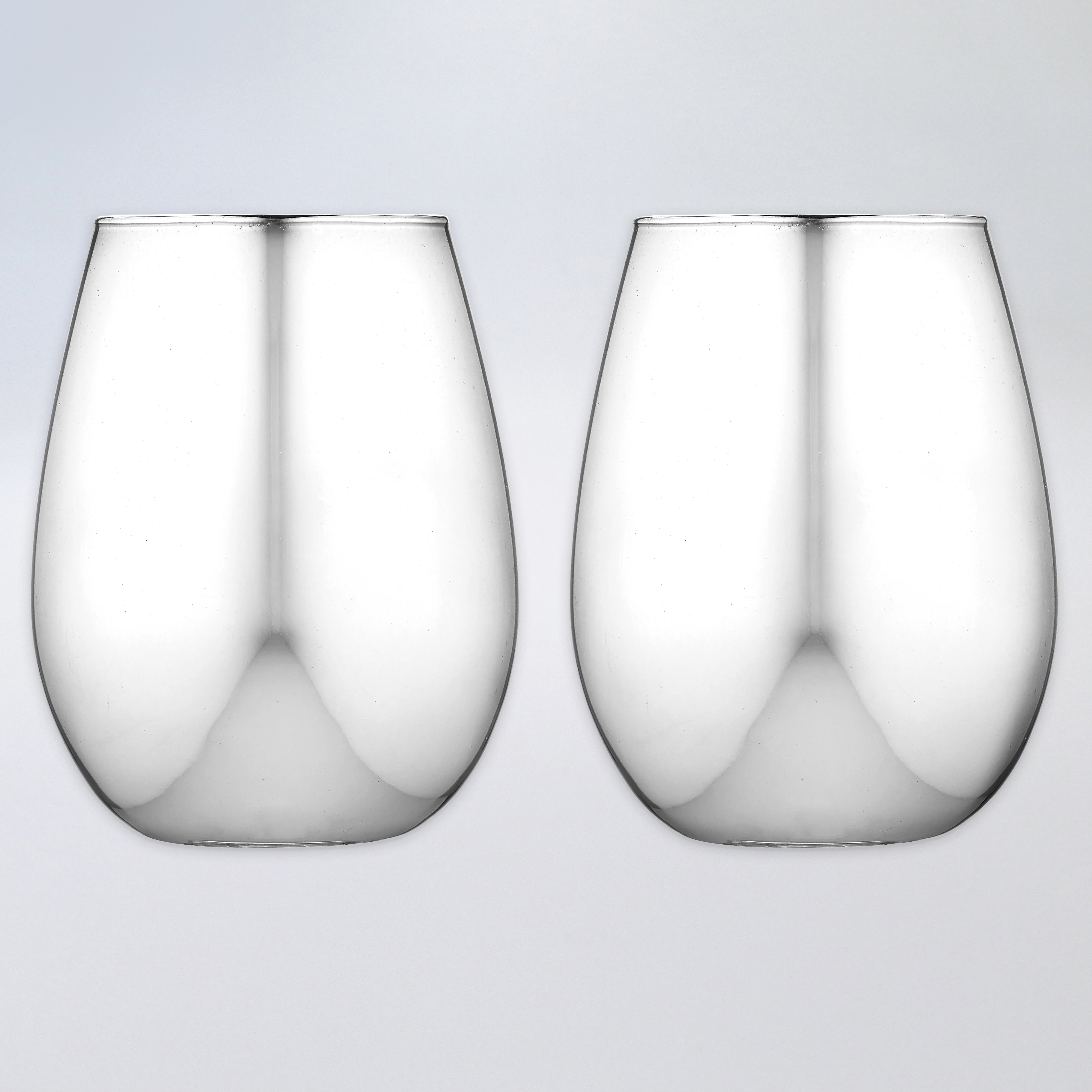 Tempa Aurora Glass Tumblers - Silver