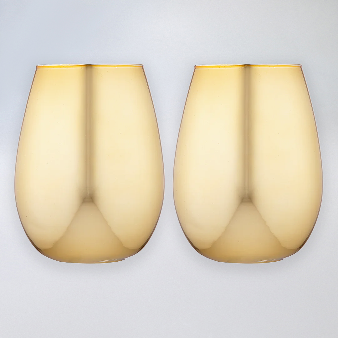 Tempa Aurora Glass Tumblers - Gold