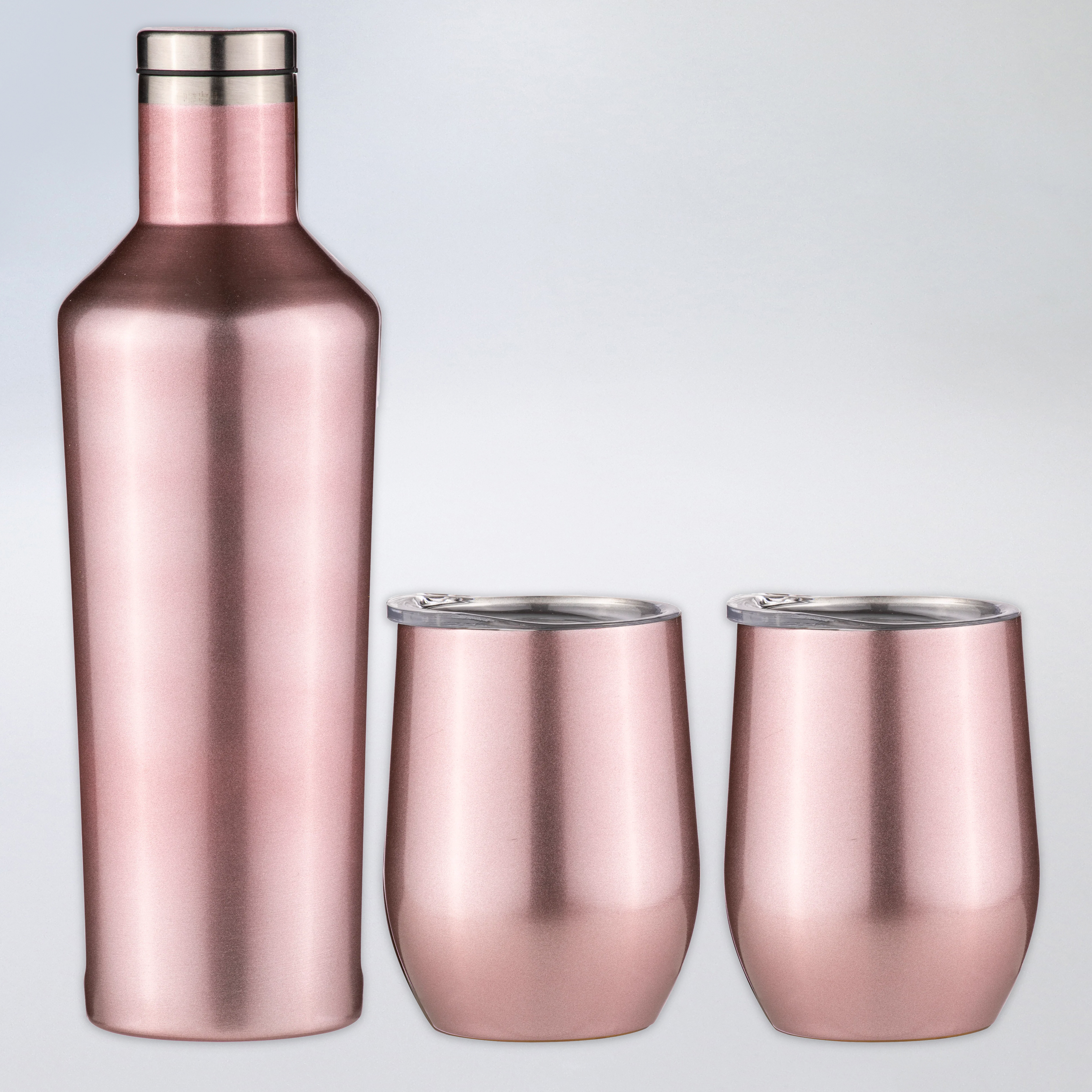 Tempa Aurora 3 Piece Portable Wine Set - Blush