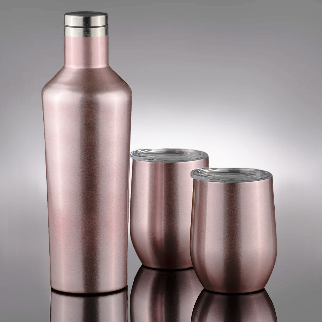 Tempa Aurora 3 Piece Portable Wine Set - Blush