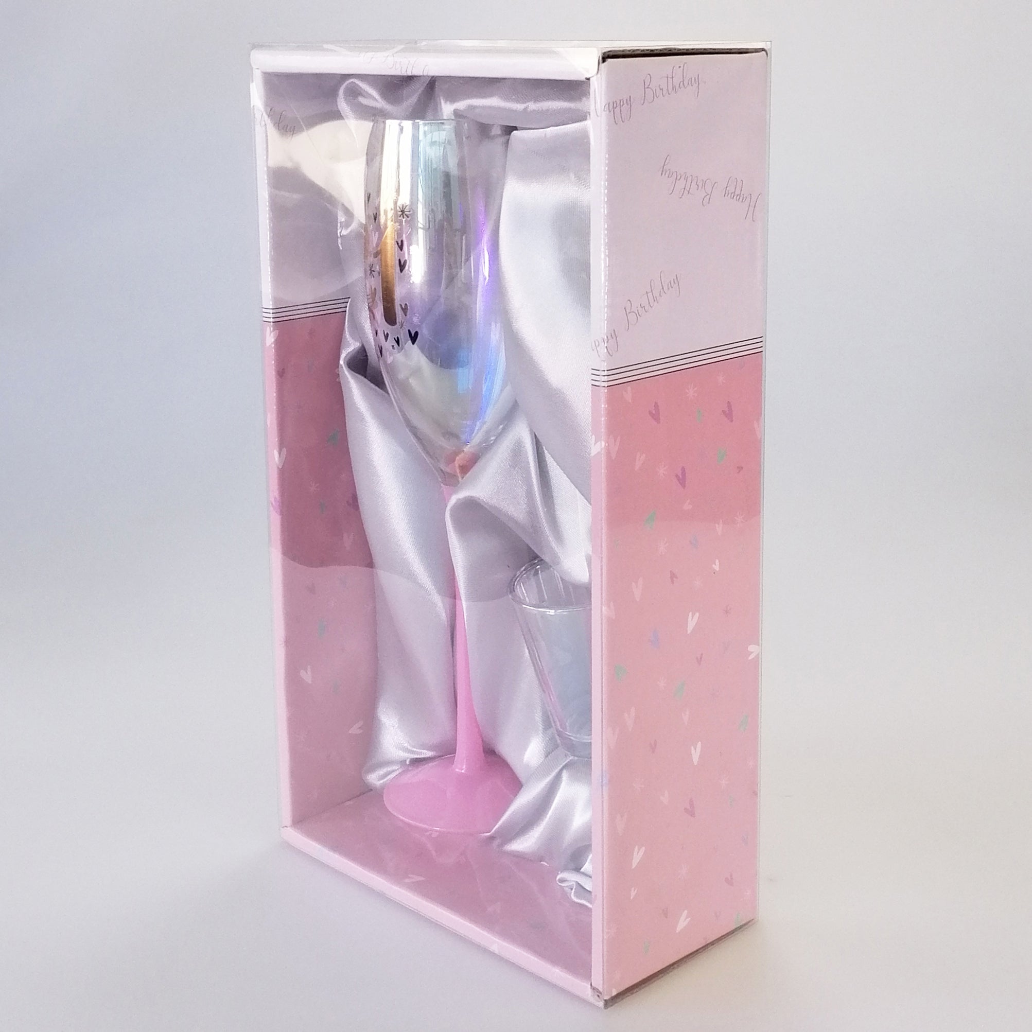 21st Rainbow Hearts Flute & Shot Glass Set