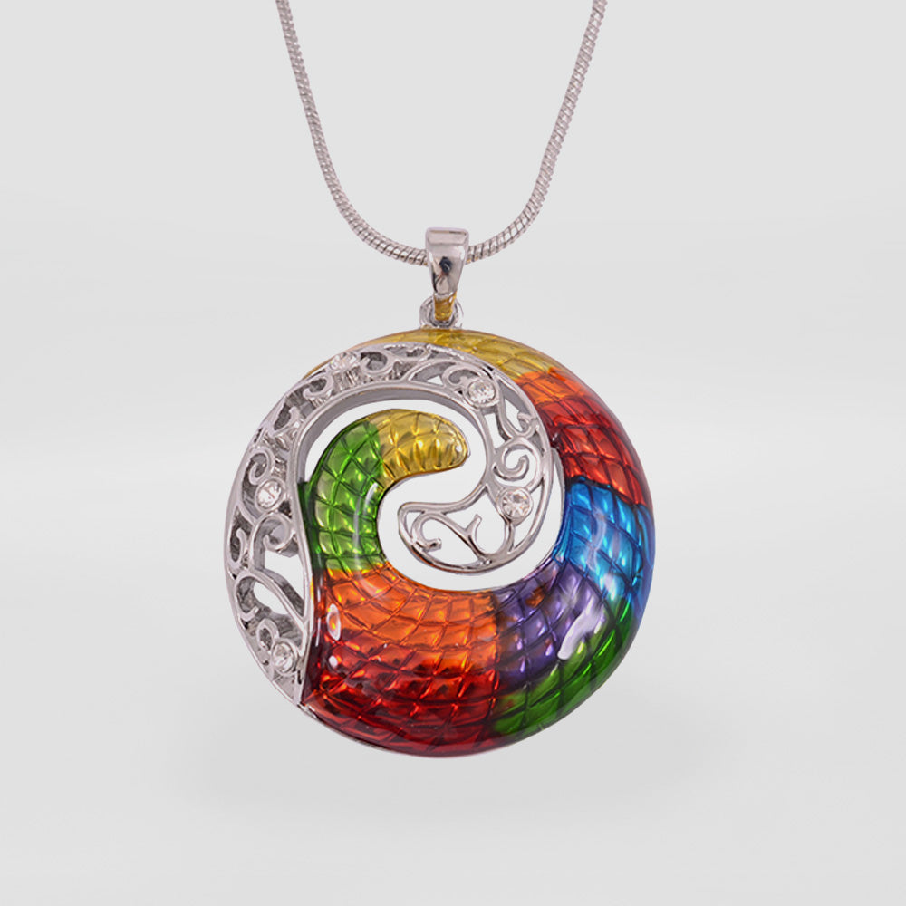 Multi-Coloured Koru Pendant