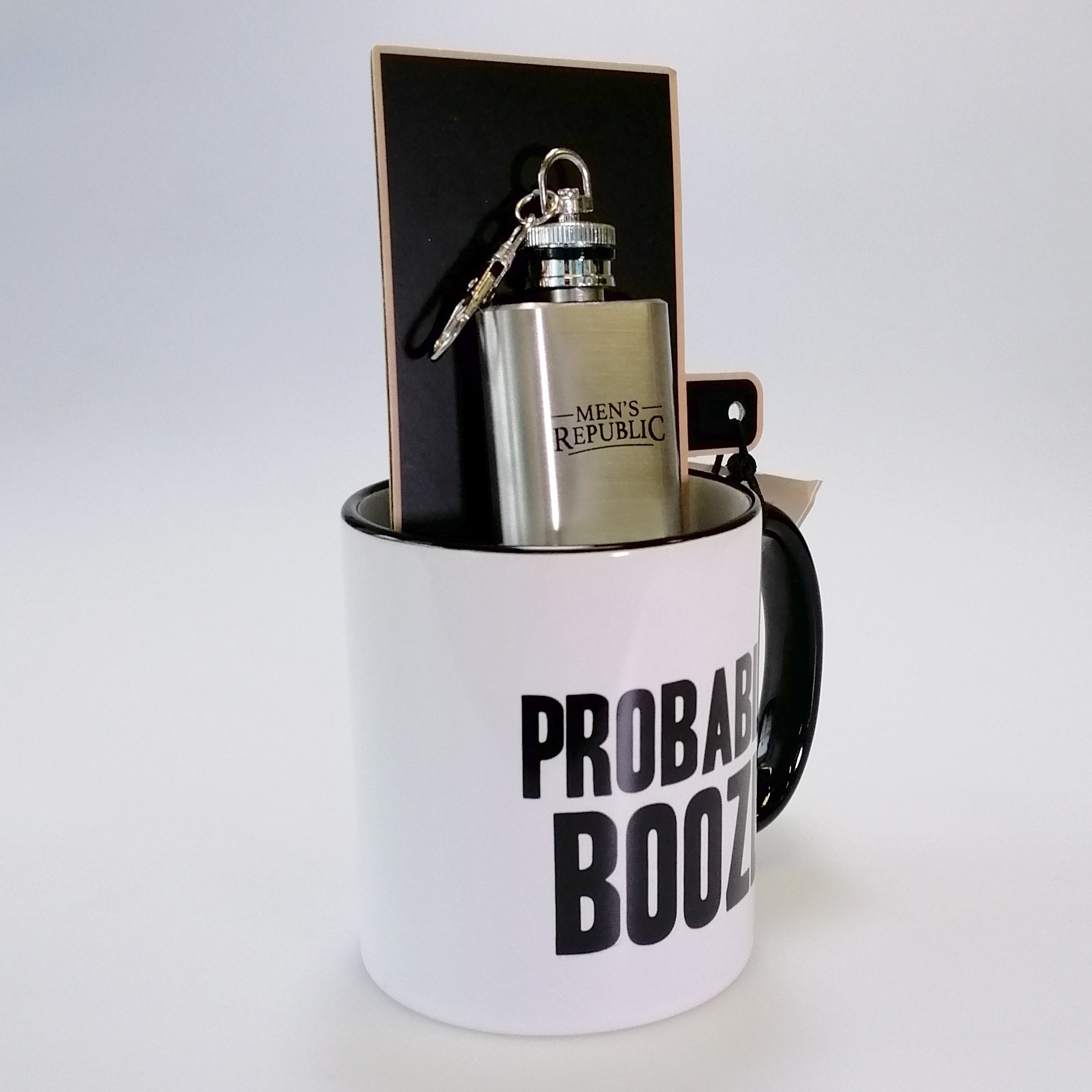 Probably Booze Mug & Mini Flask Set