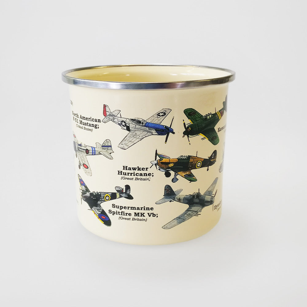 Aeroplane' Enamel Mug