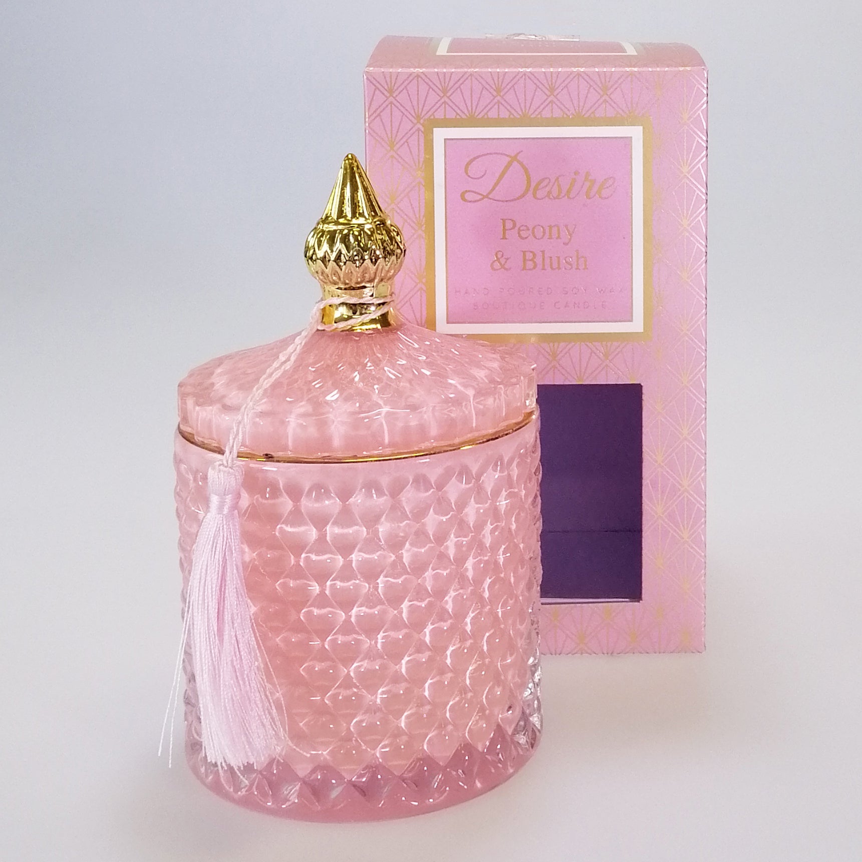 Desire - Soy Wax Candle - Peony & Blush - Large