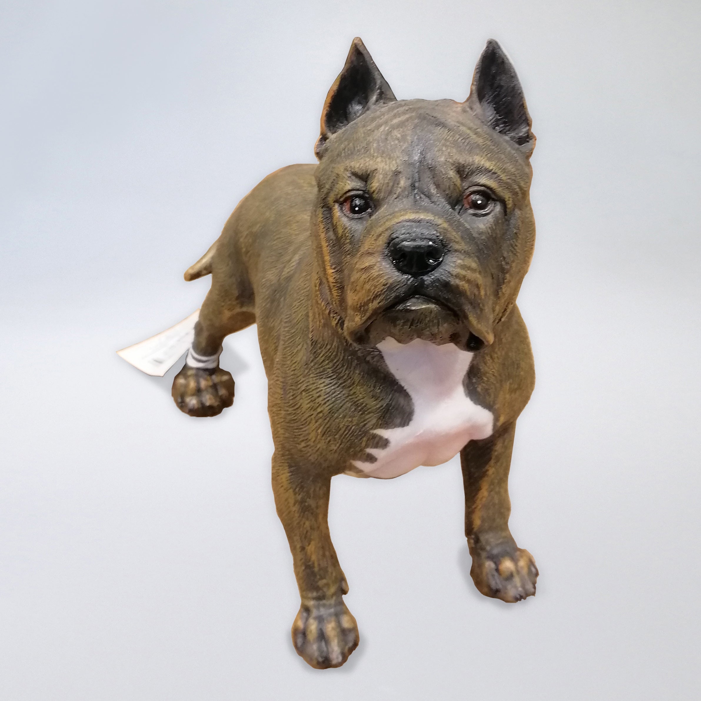 Resin Standing Pitbull Dog Figurine