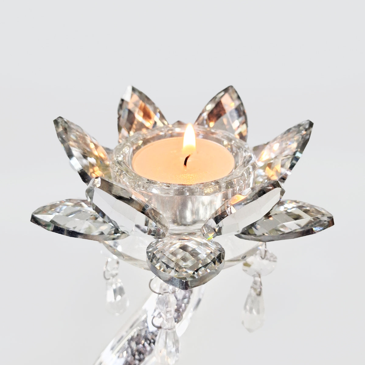 Curved Flower Pillar Candle Stand