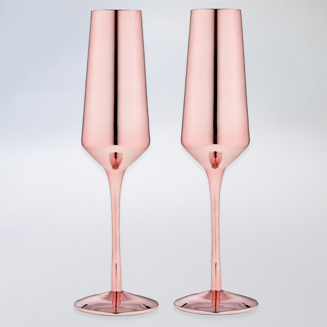 Tempa Aurora Champagne Glasses - Rose