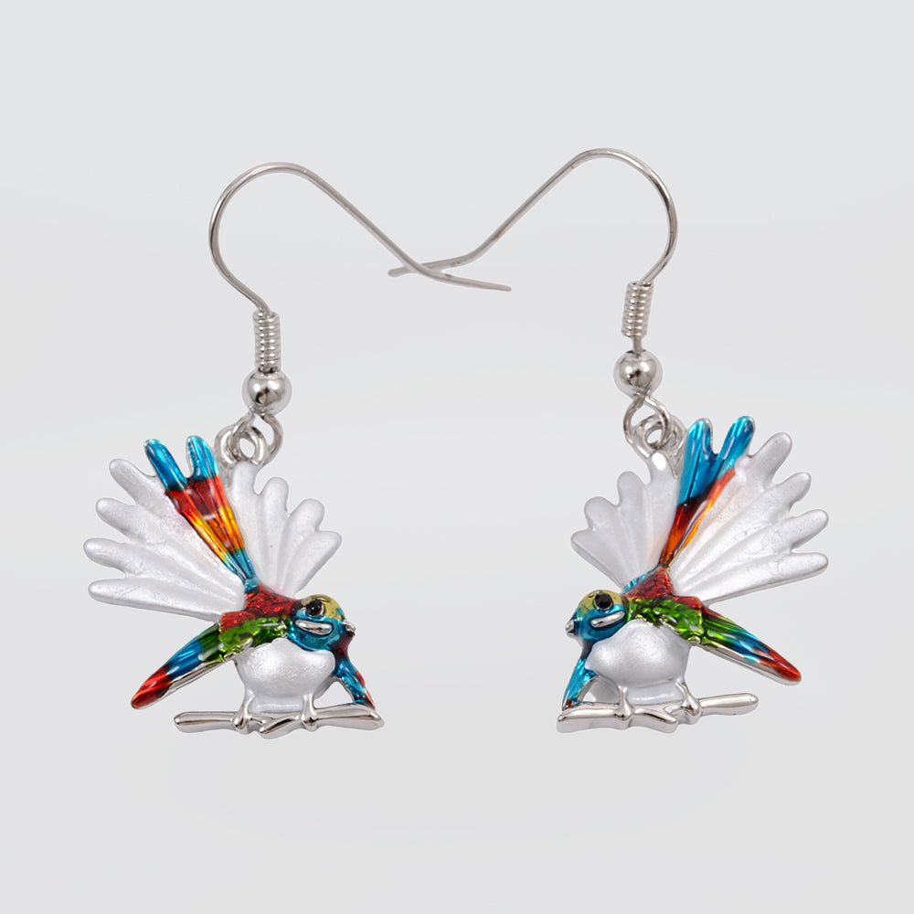 Kiwicraft - Colourful Fantail Earrings