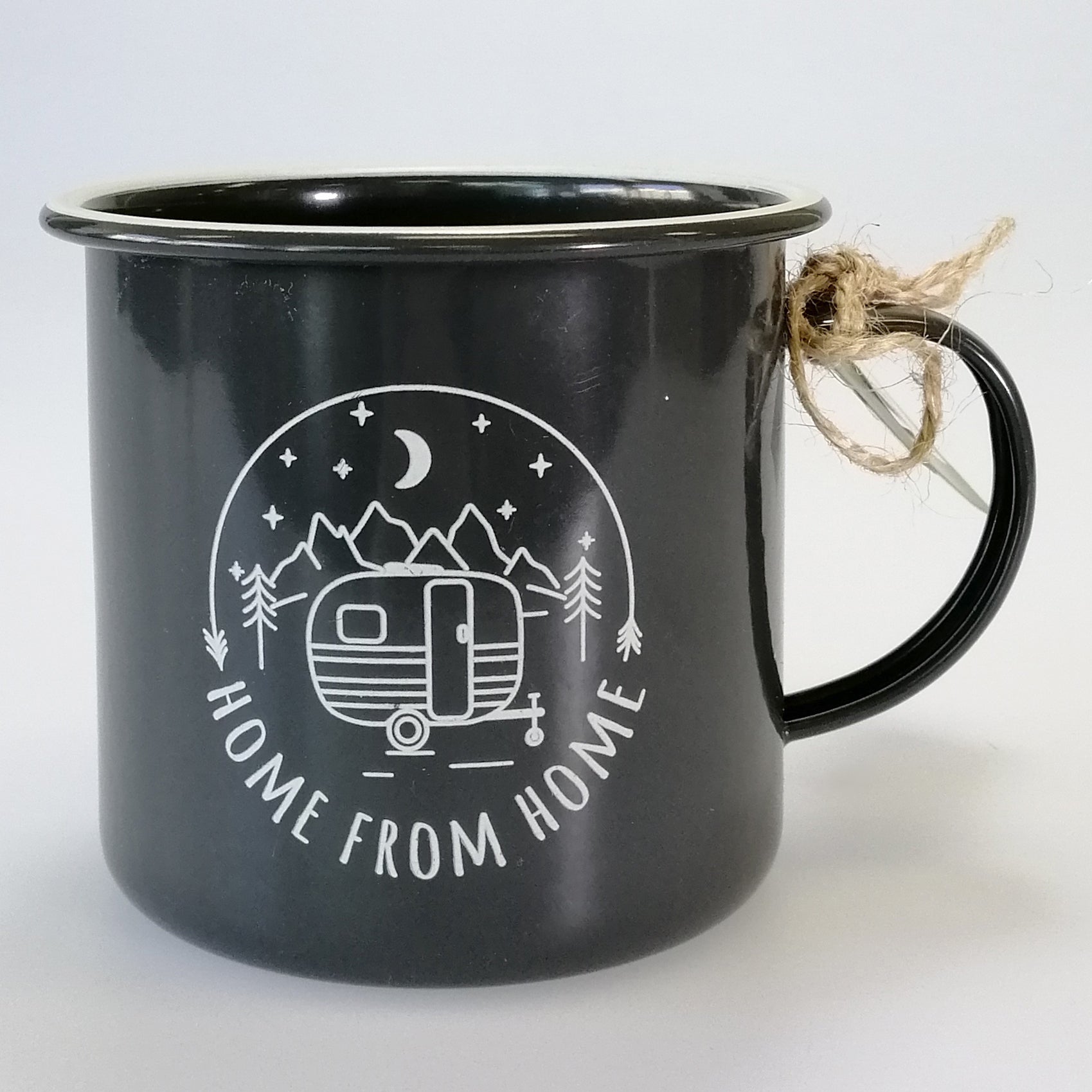 Enamel Camping Mug 'Home From Home'