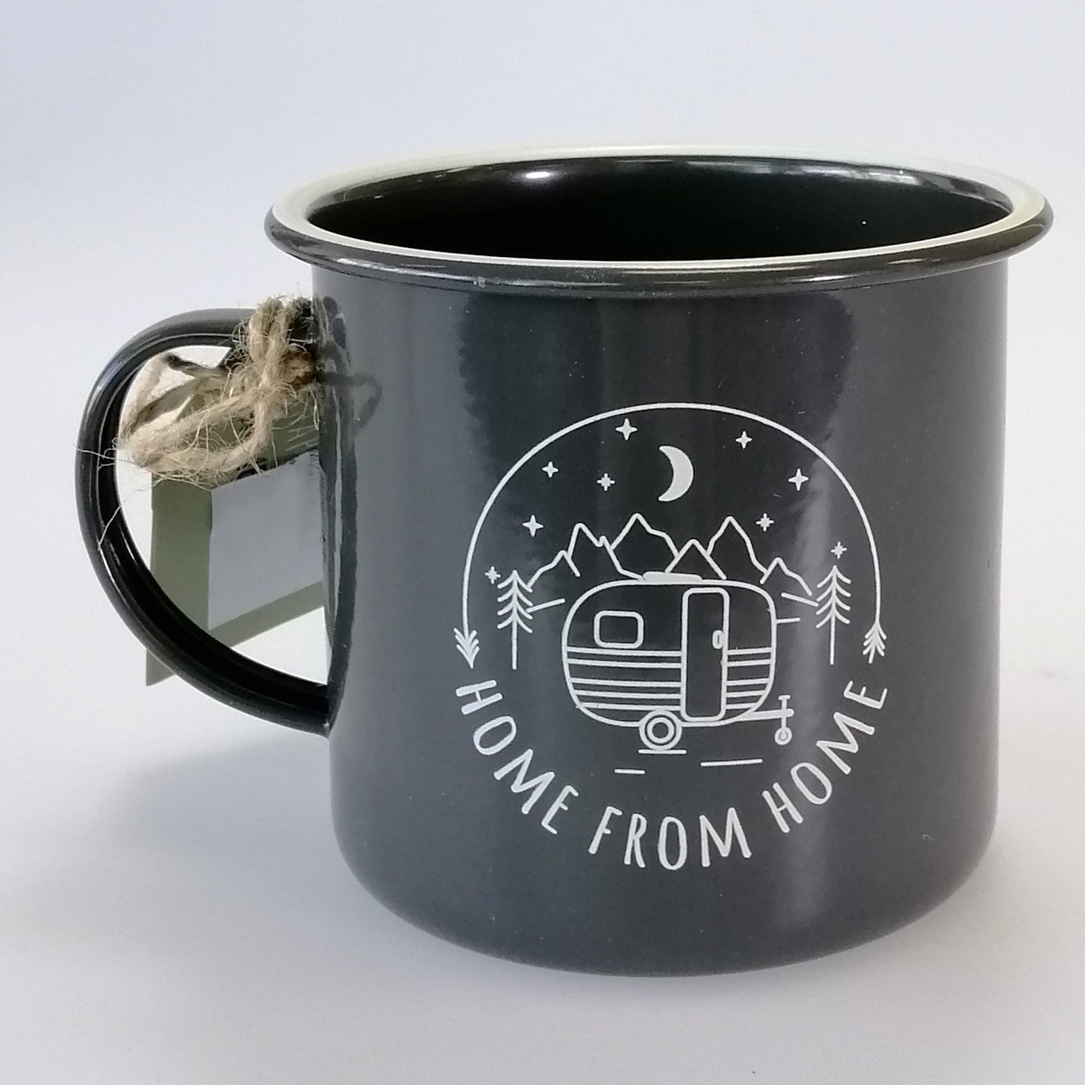 Enamel Camping Mug 'Home From Home'