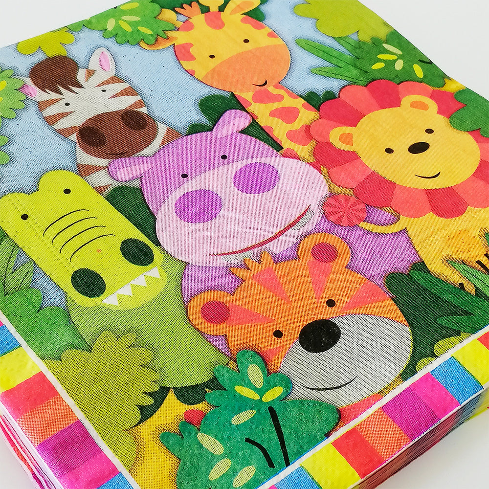 'Cartoon Animals' Napkins - 20