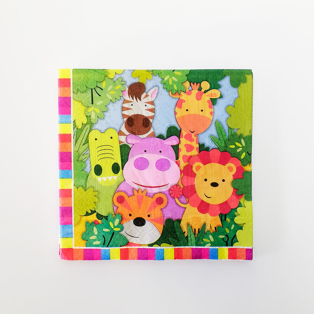 'Cartoon Animals' Napkins - 20