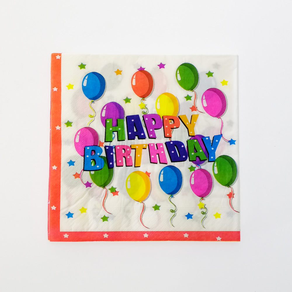 'Birthday Balloons' Napkins - 20